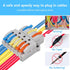 20PCS Lever Wire Connectors, 3 in 6 Out Quick Wire Connectors, Electrical Lever Nuts Wire Connectors Push-in Conductor Terminal Block AWG 28-12