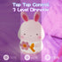 3 Dimmable 1200mAh Bunny Night Light for Kids, Level Rabbit Nursery Nightlight, Soft Silicone Bedside Touch Lamps, Cute