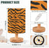 ALAZA Bedside Table Lamp for Bedroom Animal Print Stripe Nightstand LED Light Lamps with USB Port Linen Fabric Shade