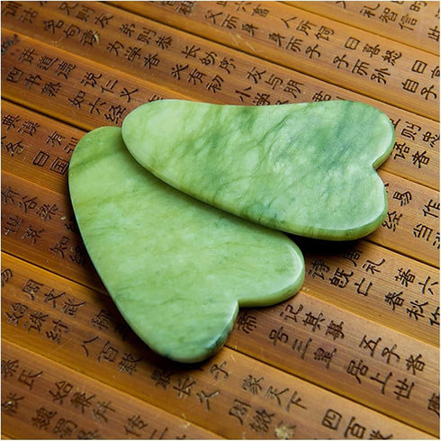 PLKXSEYUJ Set Gua sha Scraper Board Natural Gouache Scraper Jade Massage for Face Neck Back Relax Chinese Traditional