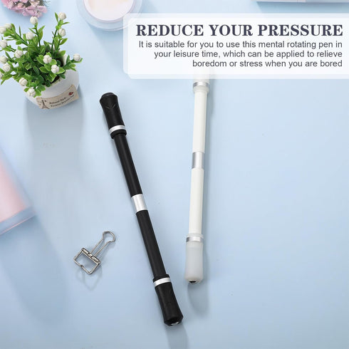 Outus 2 Pieces Spinning Pen Rolling Finger Rotating Gaming Trick Pen Mod with Tutorial No Refill Stress Releasing Brain