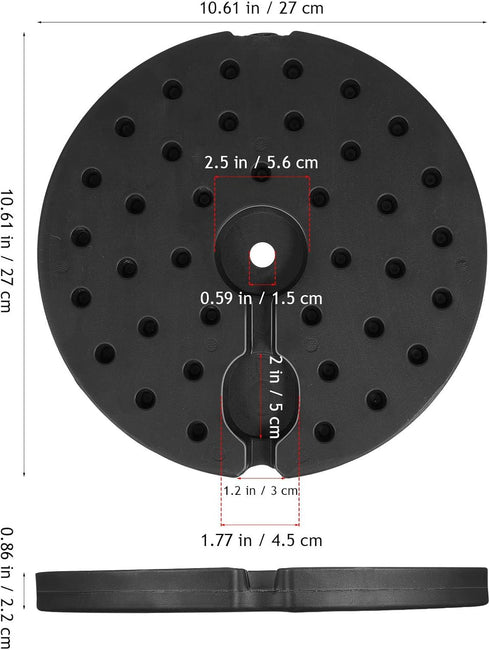 10. 6 Inch SEWACC Lamp Base Weight Block, Floor Lamp Loader Round Light Base Weight for Home Desk Lighting