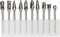 1/8 inch Carbide Burr Set - 10pcs Aluma Cut Rotary Burrs for Aluminum, 3mm Shank Fits Die Grinder Drill