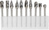 1/8 inch Carbide Burr Set - 10pcs Aluma Cut Rotary Burrs for Aluminum, 3mm Shank Fits Die Grinder Drill