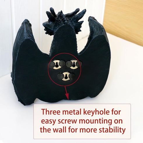 Funny Toilet Paper Roll Holder - Black Dragon Wall Mounted Paper Towel Roll Holder for Bathroom Kitchen Home Decor