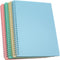 Yansanido Spiral Notebook, 4 Pcs, 10.5 Inch x 7.45 Inch, B5 Thick Plastic Hardcover, 7mm College Ruled, 80 Sheets,