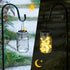 6 Pack 30 GIGALUMI Hanging Mason Jar Solar Lights, Led Hanging Solar Lanterns Outdoor Waterproof, Hangers and Jars