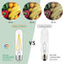 Dimmable Tubular LED Bulb, E26, 2 Pack, T10 T30 Vintage LED Bulbs, 40 Watt Equivalent, 2700K Warm White