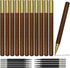 Maydahui 12 Pcs Wood Rollerball Gel Pen, Rosewood Brass Pens with 20 Pcs Refills for School Signature Party