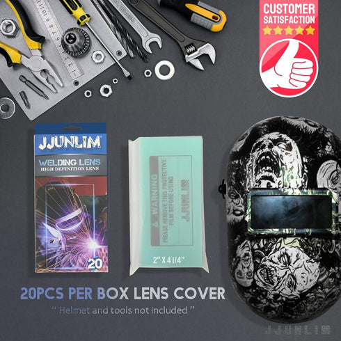 20 Pack 2 x4.25 2x4-1/4 of Welding Helmet Hood Replacement Clear Lens Cover