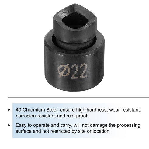 22mm Chrome Steel Manual Knockout Punch Conduit Hole Cutter Set - 2set for Hydraulic Knock Out Driver