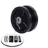 4"x1-1/2" Cast Iron V Groove Caster Wheel with Straight Roller Bearing Capacity up to 600 lbs (1 Black Wheel)