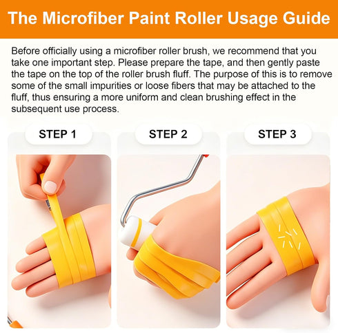 HJUHBDJ 35 Pack Set,21x 4" 12x 6" 3/8-Inch 2 Microfiber Paint Roller & Small Paint Roller Covers, Nap, Mini Paint
