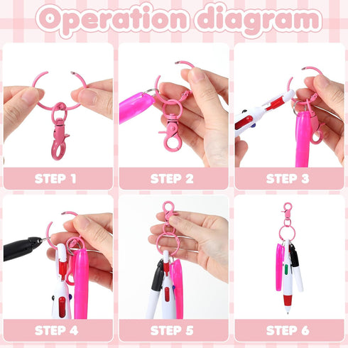Sibba Nurse Pen Set - Mini Highlighter, Nurse Pen Badge Marker with Nursing Keychain Clip, Pink Correct Supplies