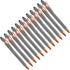 YOKIVE 12 Pcs 2 in 1 Ballpoint Pen with Stylus Tip, Black Ink Metal 1.0mm Medium Point, Great for Touch Screens (Gray)