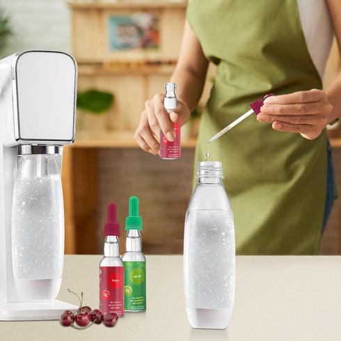 Glass Dropper Pipettes for SodaStream Bubly Bubbly Drops Flavors, Colorful 6Pcs