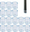 bociloy 16PCS 3/4Inch ID Transparent Chair Leg Caps, Silicone Round Furniture Table Feet