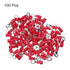uxcell 100 Pcs Insulated Ring Wire Connector, Electrical Crimp Terminal 22-16 AWG for Electrical Projects, Red