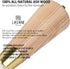 La Vane 4 inch Set 4 5/16 Inch Ash Wood Furniture Legs with Gold Caps, of Mid-Century Modern Tapered Varished Wooden