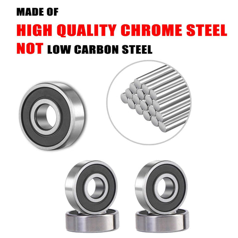Donepart R16-2RS Bearings, 1 Inch ID x2 Inch OD x1/2" Thick, C3 High Speed Pre-Lubricated, 2 Pack