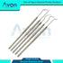 Avon Surgical 5pcs Dental Probe Scalers- Single-Ended | Oral Care Examination Explorer Picks | German Stainless Steel