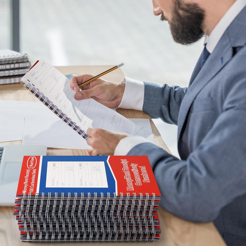 Crtiin 10 3 100 Sets 4 (7-5/8" 10-7/8") Pcs Part Spiral Carbonless Money and Rent Receipt Book with Carbonless Copies