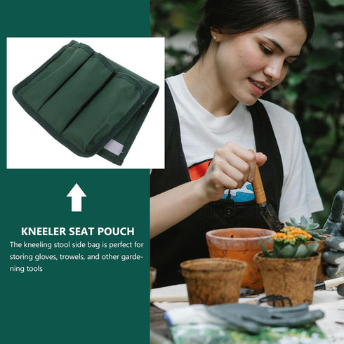 VANZACK Garden Kneeler Tool Storage Bag Versatile Kneeling Stool Pouch for Outdoor Gardening Side Pocket Organizer