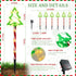 6 1 54 8 800mAh, in Solar Christmas Tree Pathway Lights, LED Solar Powered Christmas Tree Candy Outdoor Decorations