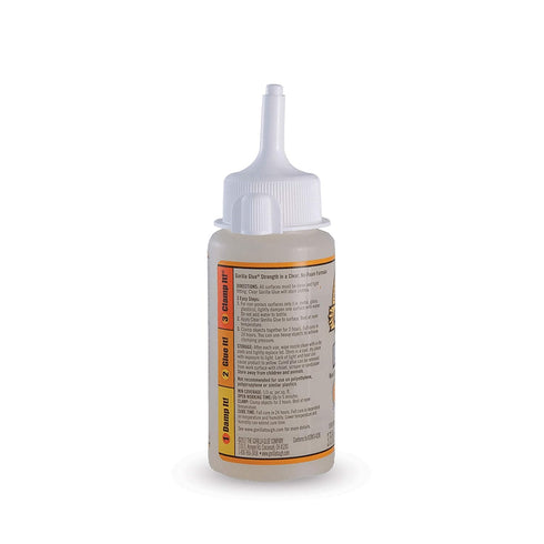 Gorilla Clear Glue, 3.75 Ounce Bottle, Pack of 2, Crystal Clear, All Purpose, Water Resistant