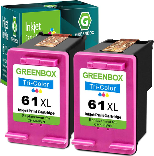 GREENBOX Remanufactured Ink Cartridge Replacement for HP 61XL for HP Envy 4500 5530 5534 5535, Deskjet 2540 1000 1010