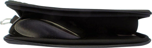 Travel Mouse Case Electronics Organizer Bag, Pouch with Extra Rolled Up Travel Mouse Pad, Solid Black