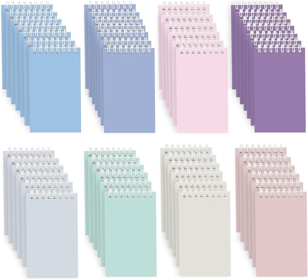 Ddaowanx Small Notebooks, 3x5 Pocket Spiral Notepads with Lined Pages, Mini Notebook for Work or School (48, Delight