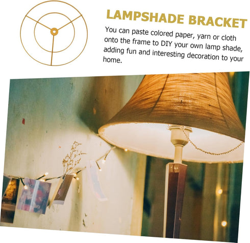 E27 Bulbs NUOBESTY Double Layer Chandelier Lampshade Frame for DIY Ceiling Light Iron Art Support Bracket Compatible