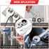 Pilida 1/2 Inch Ratcheting Combination Wrench, 12 Point SAE Flex Head Gear Wrench, 72 Teeth Chrome Vanadium Steel