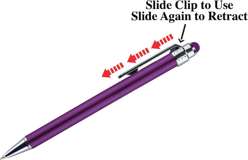 Express Pencils 12 Personalized Pens with Stylus Tip -Bright Vibes- Click action - Custom - Black writing - Printed