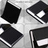 JuneLsy PU Leather Business Card Holder Case, Magnetic Shut Pocket Carrier for Men & Women, Pack of 2 (Black/Blue)