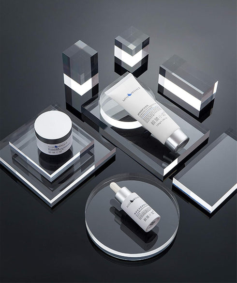 25PCS Blank Clear Acrylic Square Material - Plexiglass Laser Cut Sheet with Round Corners, DIY Accessory