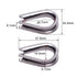 Penta Angel M6 304 Stainless Steel 7/32" - 1/4" Diameter Wire Rope Cable Thimbles, 20PCS (M6)