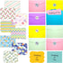 Fancy Land 40 Single Panel Blank Cards with Envelopes, Bright Pattern Watercolor Colorful Greeting Note Cards
