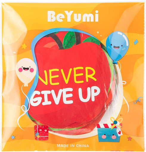 BeYumi 45 Pcs Apples Positive Sayings Accents Cutouts for Classroom Bulletin Board Decoration, Motivational Quotes