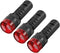 uxcell 3Pcs Red Indicator Light with Buzzer, AC/DC 24V, 16mm Panel Mount Flashing Alarm for HVAC, DIY Projects