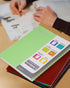 Spiral Notebook, 5 Subject College Ruled with Dividers, Pocket Tabs, Ruler, 100 Sheets, 200 Pages, 8.5''x11'' Lime