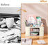 Marbrasse Pen Organizer with 2 Drawers, Multi-Functional Holder for Desk, 5 Compartments + Drawer for Office