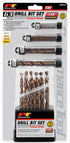 Performance Tool W9012: 63pc Titanium Drill Bit Set for Various Drilling Applications.