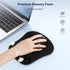 TECKNET Mouse Pad with Wrist Support, Ergonomic Gaming Mouse Pad, Non-Slip Base, Waterproof Surface, Black