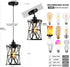 Laihezz 1-Light Black Pendant Light, Industrial Modern Small Hanging Light Fixture, Single Farmhouse Light for Kitchen