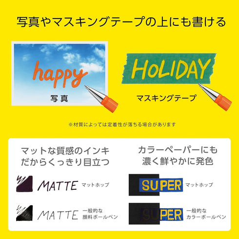 Pentel Matte Hop Sweet Color Ballpoint Pen, 7 Colors, K110-V7STB