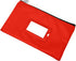 Money Bank Deposit Bag with Zipper, 11x6 inch, Red, Durable Leatherette Wallet Pouch with Framed ID Window