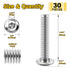 30Pcs M6 x 30mm M6 Screws, Flat Head Hex Socket Cap Screws, 304 Stainless Steel Furniture Screws by Mywish