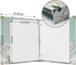 Vienrose 1 Inch 3 Ring Binder, Cute Clipboard for Letter Size Paper, with Tab Dividers and File Folder Labels, Greenery